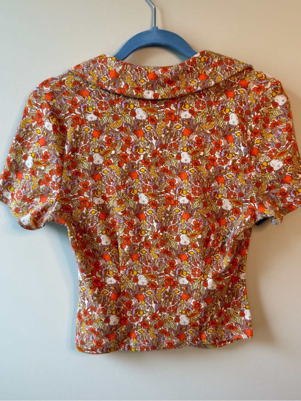 Anthropologie Ruched Button-Front Crop Top - Picture 4 of 4
